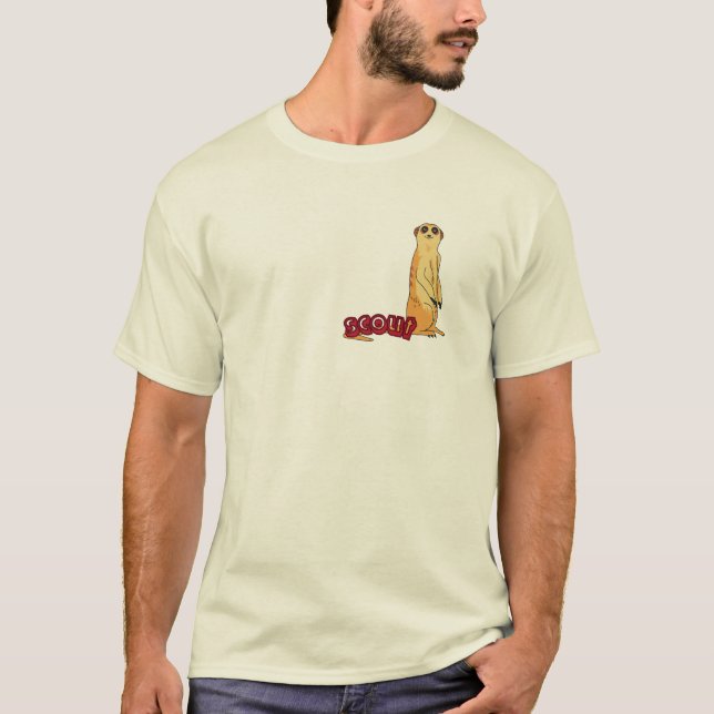 Camiseta "Shirt Meerkat de escoteiro - Design de bolor e di (Frente)