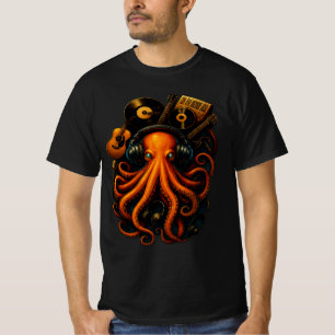 Camiseta Shirt Octopus Steampunk - Music & Fantasy Art Te