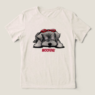 Camiseta Shirt Schnauzer Woofda Tri-Blend