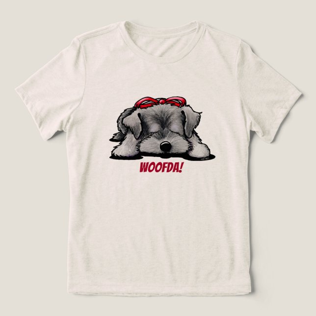Camiseta Shirt Schnauzer Woofda Tri-Blend (Design frontal)
