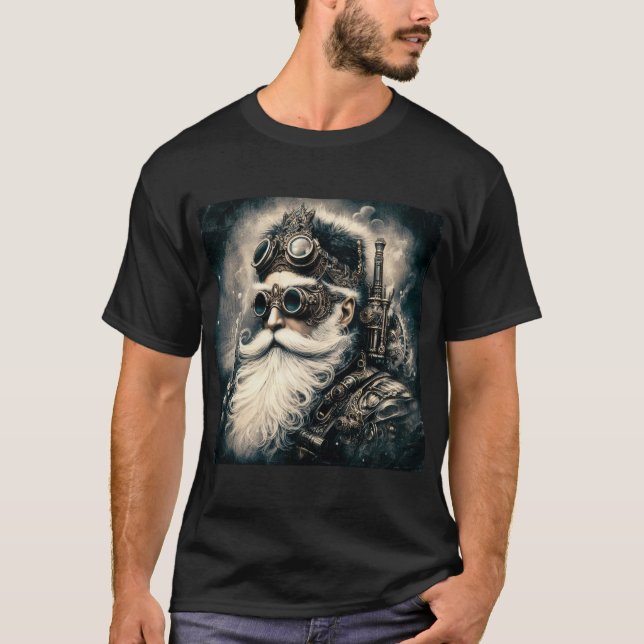 Camiseta Shirt Steampunk Santa Claus (Frente)