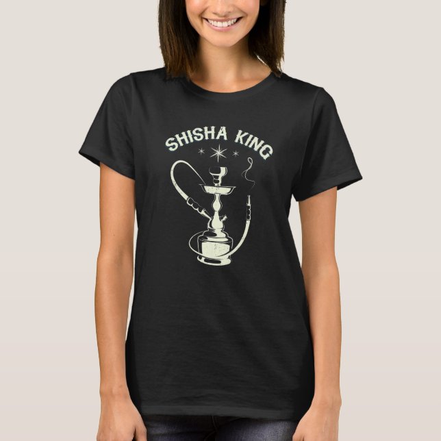 Camiseta Shisha King Shisha Hookah Prêmio para Fumar (Frente)