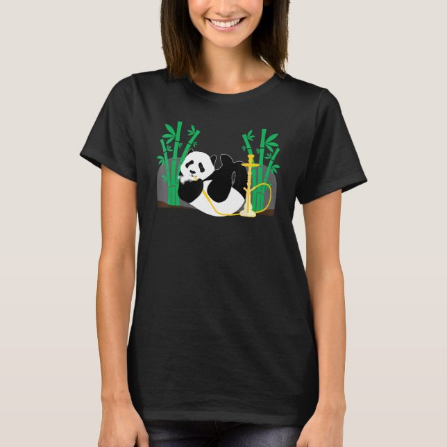 Camiseta Shisha Panda Hookah Steam Smoking (Frente)