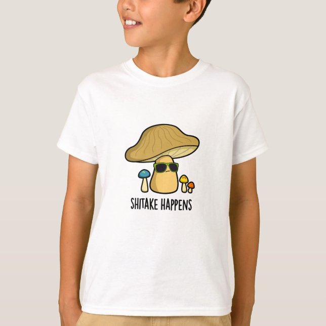 Camiseta Shitake Acontece Um Engraçado Lúpulo De Cogumelo (Frente)