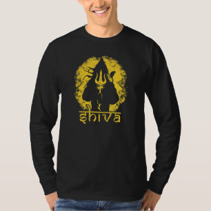 Camiseta Shiva Divine Trident Para Homens Hindu Deuses Lord