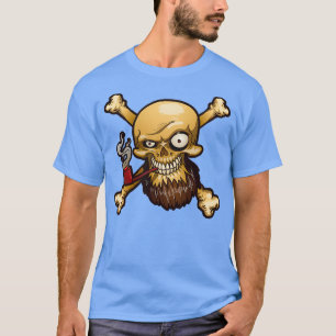 Camiseta Shiver Me Timbers Pirata Crânio com cachimbo fuman