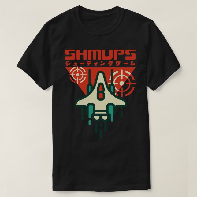 Camiseta Shmup Shoot Em Up Games Japonês Retro Aestético G (Frente do Design)
