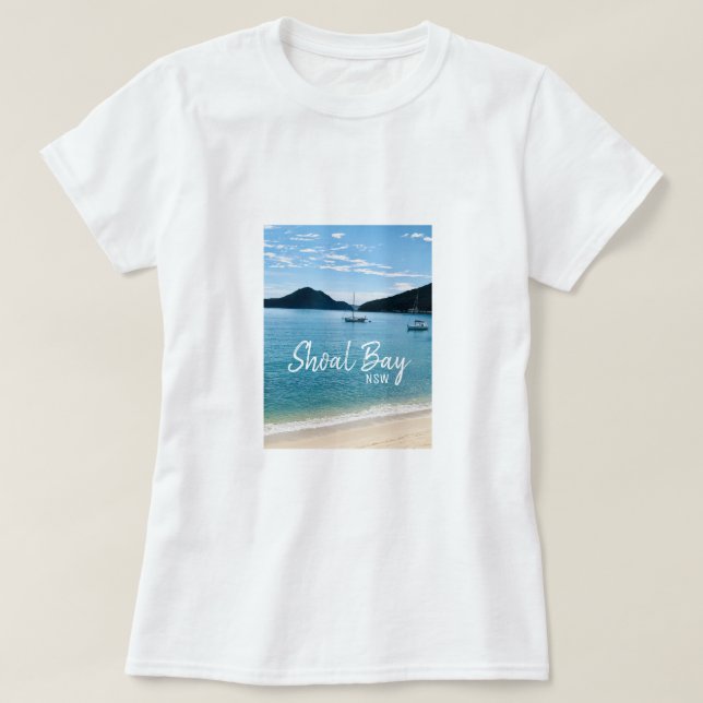 Camiseta Shoal Bay Port Stephens NSW (Frente do Design)