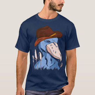 Camiseta Shoebill Bird African Stork Bird Lover Cowboy Hat 