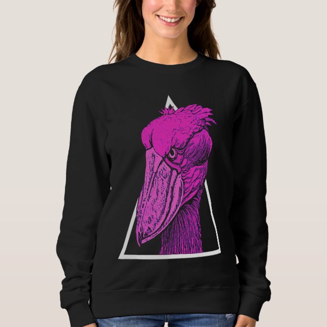 Camiseta Shoebill Bird Animal Colorful Vaporwave (Frente)