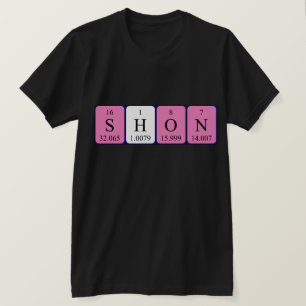 Camiseta Shon periódica mesa name shirt