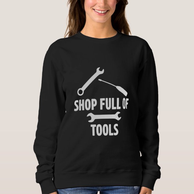 Camiseta Shop Full Of Tools Car Mechanic Vehicle Technician (Frente)