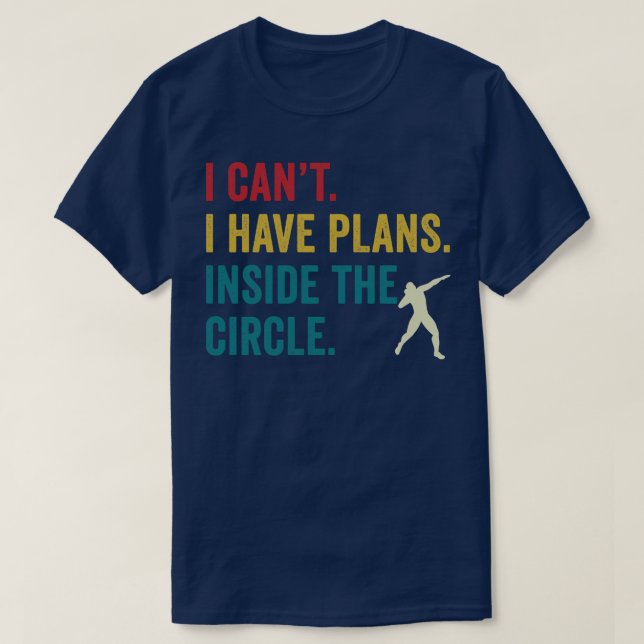 Camiseta Shot Putt Atleta Shot Putter Planeia Círculo dentr (Frente do Design)