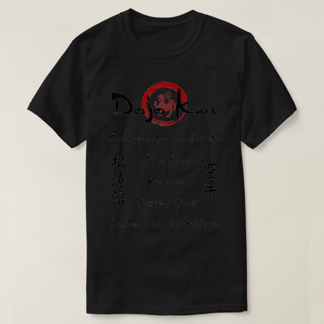 Camiseta Shotokan Karate Dojo Kun  (Frente do Design)