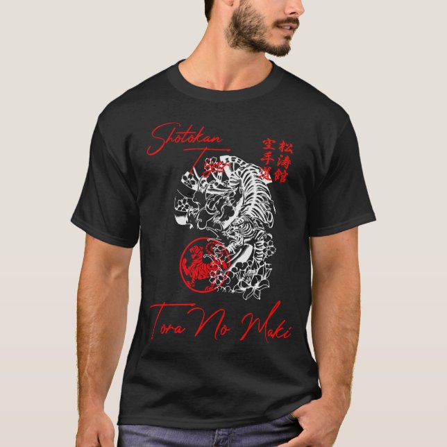 Camiseta Shotokan Karate Tiger Spirit T Shirt Artes Marciai (Frente)