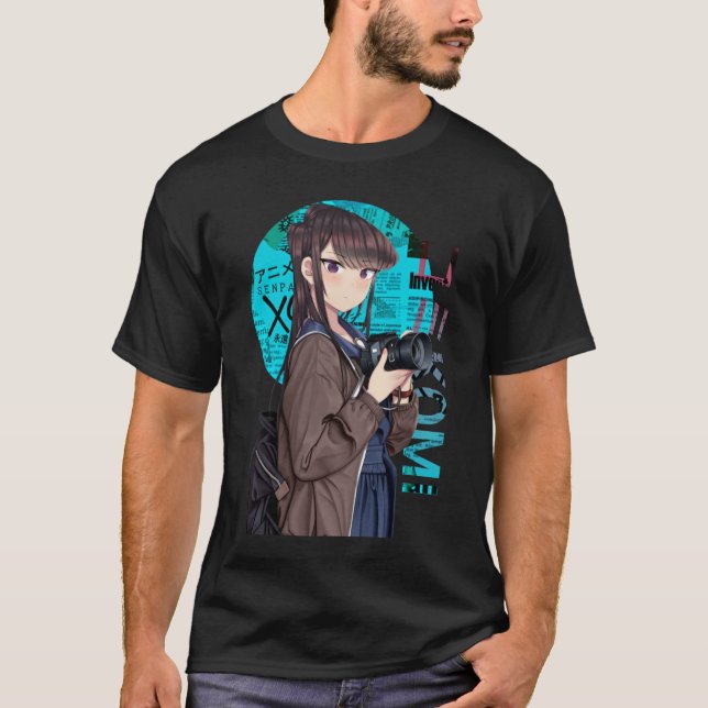 Camiseta Shouko komi komi não pode comunicar ANIME MEME MAN (Frente)