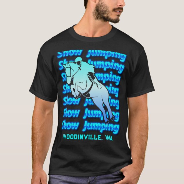 Camiseta Show Jumng Evento ou Local Data Nome  (Frente)