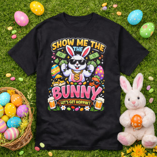 Camiseta Show Me The Bunny Let's Get Hoppin' Funny Hip Hop
