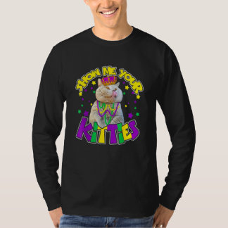 Camiseta Show Me Your Kitties Mardi Gras Party Cat