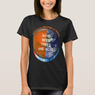 Camiseta ShowYourStripes u2013 SALVE ABELHAS ÁRVORES E SEAS
