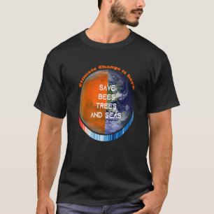 Camiseta ShowYourStripes u2013 SALVE ABELHAS ÁRVORES E SEAS