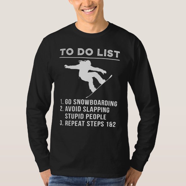 Camiseta Shred & Chuckle - Teto de Snowboard para Testemunh (Frente)