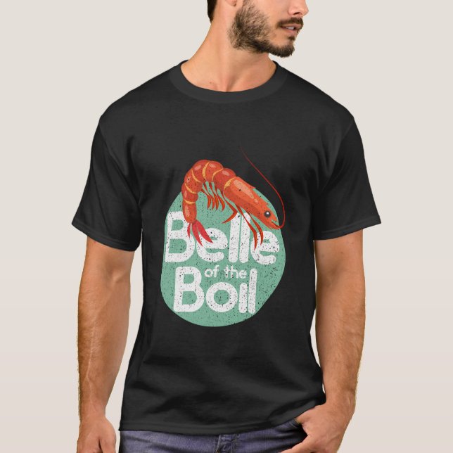 Camiseta Shrimp Belle Do Boil Funny Womens Retro Seafoo (Frente)