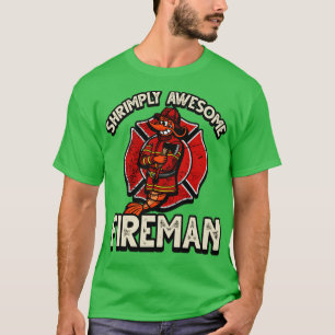 Camiseta Shrimp Engraçado Pun Camarão Shrimply Incrível Fir