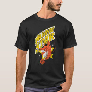 Camiseta Shrimp Funny Prawn Star Retro Shelfish e Seafoo