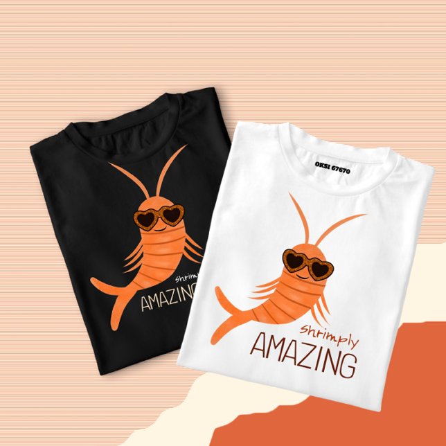Camiseta Shrimp with sunglasses (Criador carregado)