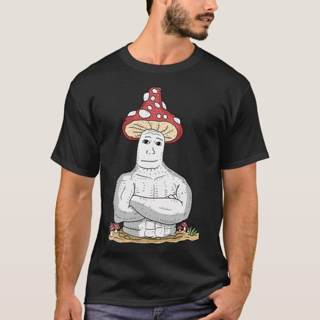 Camiseta Shroomjack Mushroom Wojak. (Frente)