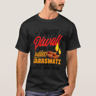 Camiseta Shubh Deepalawi Happy Diwali Deusa Saraswati Diw