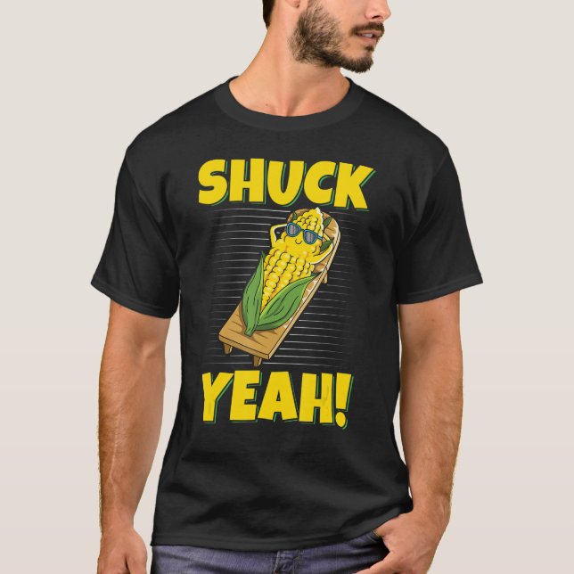 Camiseta Shuck Sim Pun para um fazendeiro de milho (Frente)