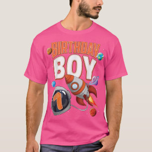 Camiseta Shutl de Espaço de Aniversário do 7 de Garoto Espa