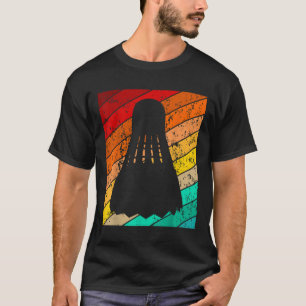 Camiseta Shuttle, Jogador De Bola De Badminton, Retro De Vi