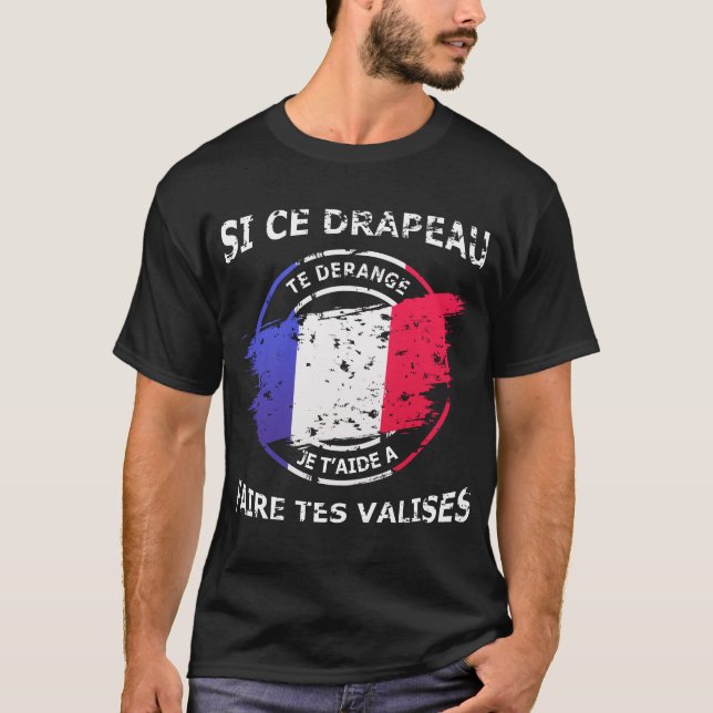 Camiseta Si ce drapeau te dérange je t'aide à quitter (Frente)