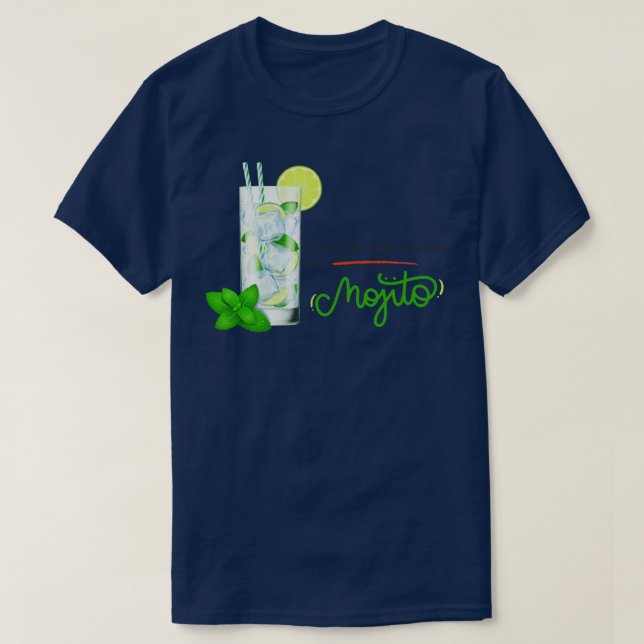 Camiseta Si la vida te dos limones haz MOJITO (Frente do Design)