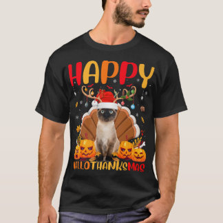 Camiseta Siamês Cat Amante de os animais Feliz Gato Siamês