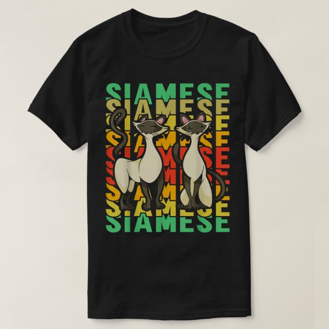 Camiseta Siamese Cat  (Frente do Design)
