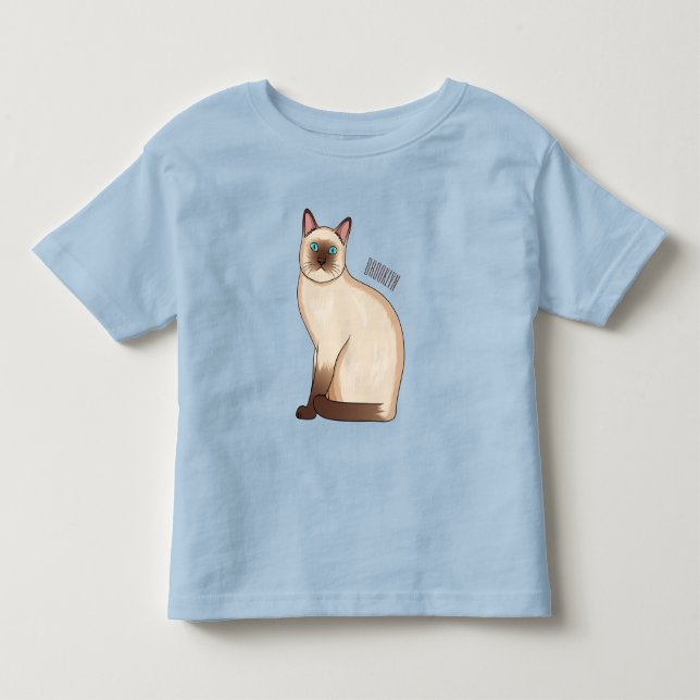 Camiseta Siamese cat cartoon illustration (Frente)