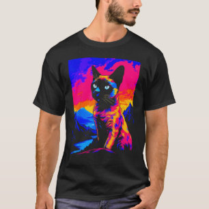 Camiseta Siamese Cat Pop Art
