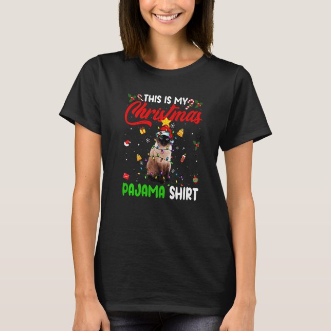 Camiseta Siamese Cat  This Is My Christmas Pajama  Xmas (Frente)