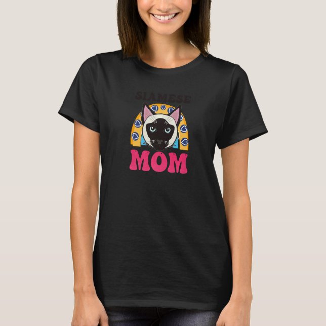 Camiseta Siamese Mãe Gato Siamês (Frente)