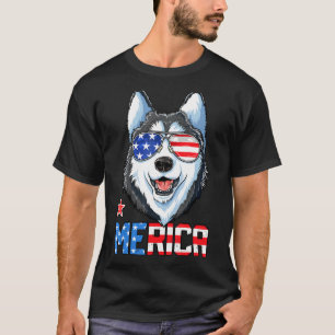Camiseta Siberian Husky 4 De Julho Merica Men Women America