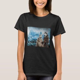 Camiseta Siberian Husky Art Canvas Imprime O Caminho De Caç