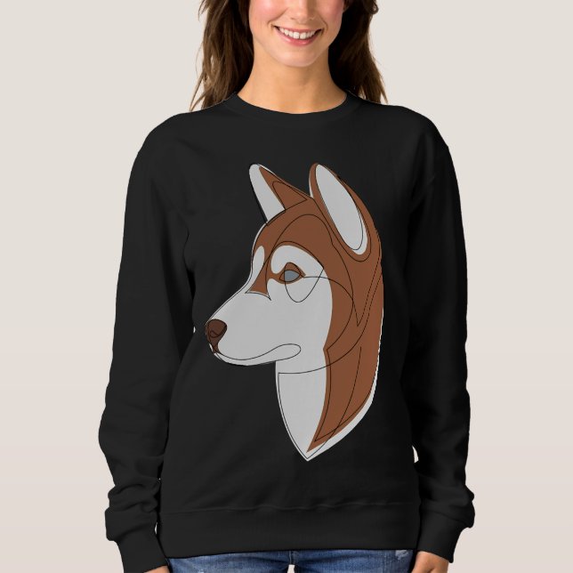 Camiseta Siberian Husky Brown (Frente)