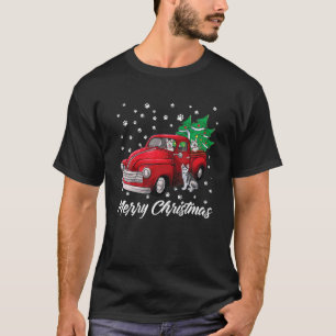 Camiseta Siberian Husky Dog Christmas Truck Merry Xmas