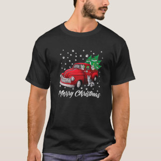 Camiseta Siberian Husky Dog Christmas Truck Merry Xmas