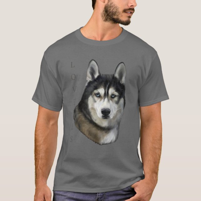 Camiseta Siberian Husky Dog Mãe Pai Tee Roupa Rouco Amor (Frente)