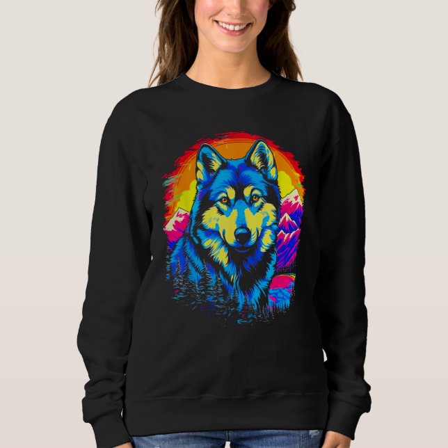 Camiseta Siberian Husky Dog Mountains (Frente)